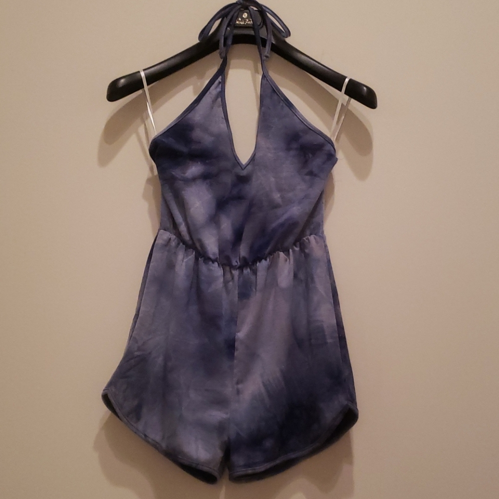 Tie Dyed Halter Romper